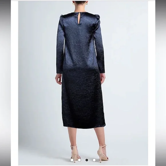 Baum und Pferdgarten | Aneto Crinkle Satin Cutout Long Sleeve Dress | Size 10 - Picture 10 of 12